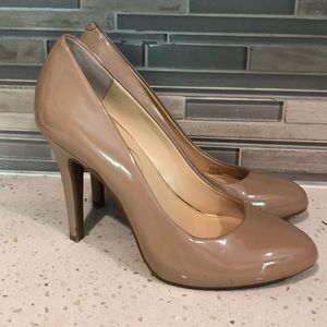 Jessica Simpson Nude Patent Leather Heels